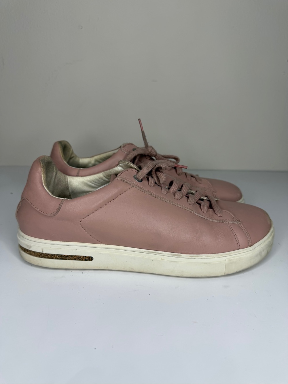 Birkenstock Shoes Lace Up Casual Sneakers Women Size 41 US 10 Pink Leather